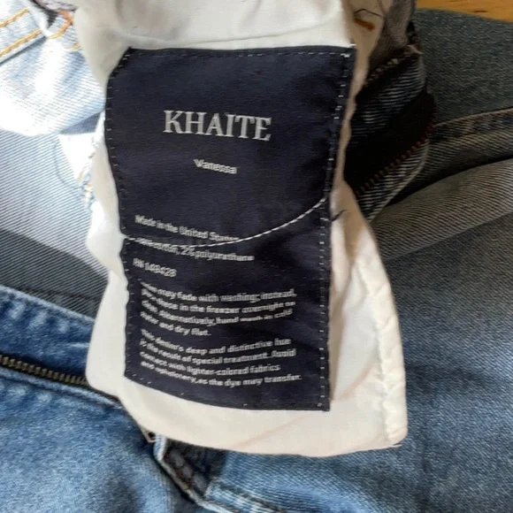 KHAITE Indigo Denim Jeans - Picture 2 of 3